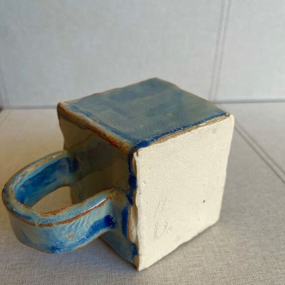 Studio-Made Blue Pottery Ceramic Creamer Pitcher - Picture 5 of 5